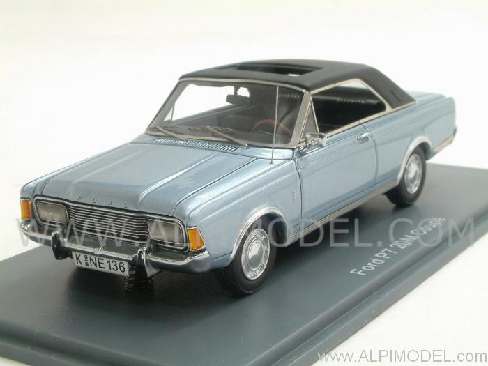 43136 Ford Taunus P7 20M Coupe 1971 Light Metallic Blue 