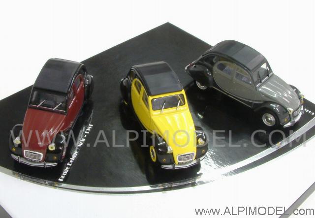 151328 Citroen 2CV Charleston 1983 3 cars set Gift Box 