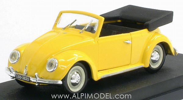 092BLACK Volkswagen Beetle cabriolet open 1950